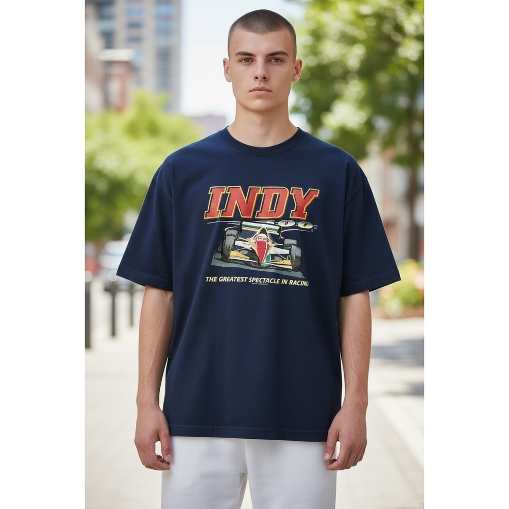 Mens Indy 500 Embroidered Blue 2XL Clean EUC From‎ Midwest Embroidery